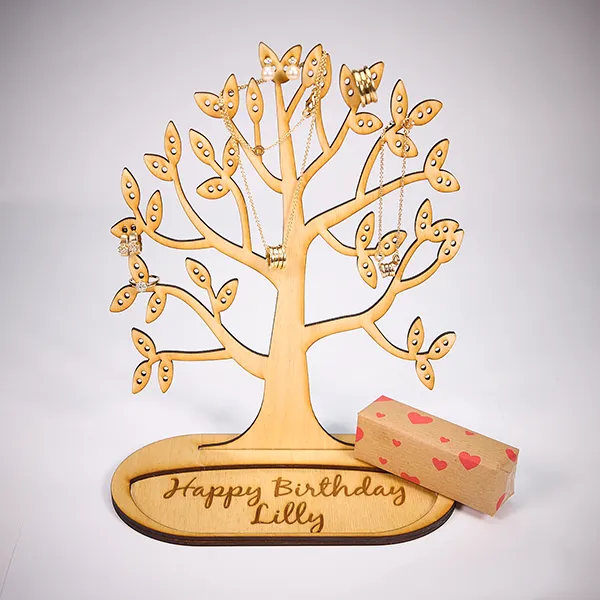 Individueller Schmuckbaum mit "Happy Birthday" und Namen