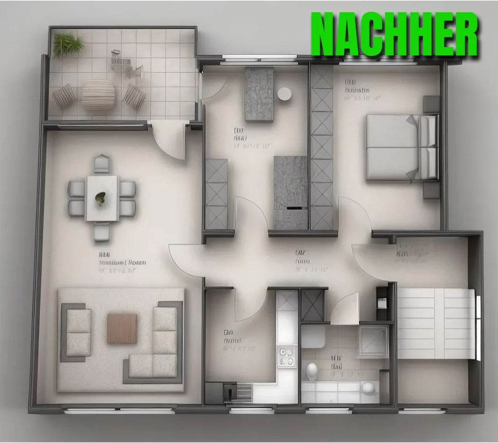 Floorplan / Grundriss heben wir auf das nächste Level und erstellen aus einer eindimensionalen Skizze oder Zeichnung ein 3D Modell auf Wunsch auch mit Einrichtung