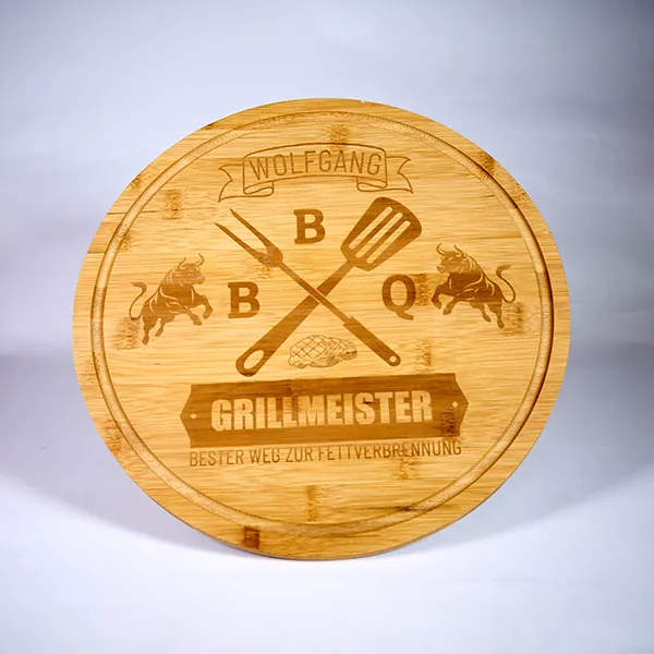 Großer Grillteller mit individueller Gravur